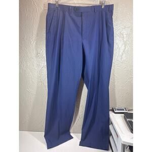 Ralph Ralph Lauren Black Label Blue Cuffed Dress Pants Pleated Front Size 38x32